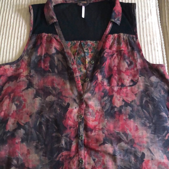 Free People rose pattern dress S - Picture 3 of 3